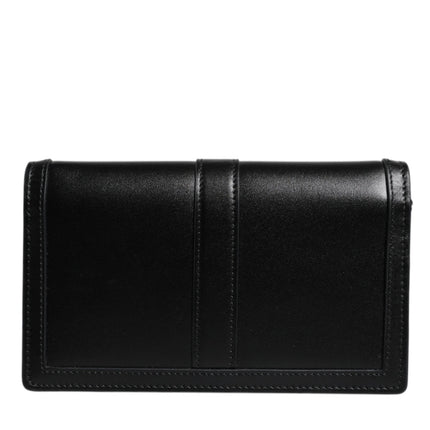 Versace Black Calfskin Leather Chain Strap Shoulder Crossbody Bag