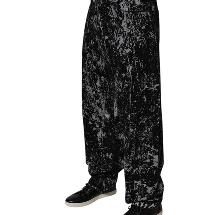 Dolce & Gabbana Black Tie Dye Cotton Straight Men Denim Jeans