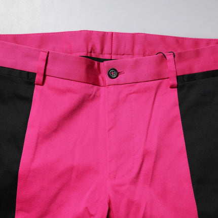 Dolce & Gabbana Pink Black Stripe Slim Fit Men Dress Pants