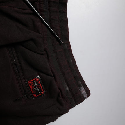 Dolce & Gabbana Maroon Cotton Logo Plaque Men Bermuda Shorts