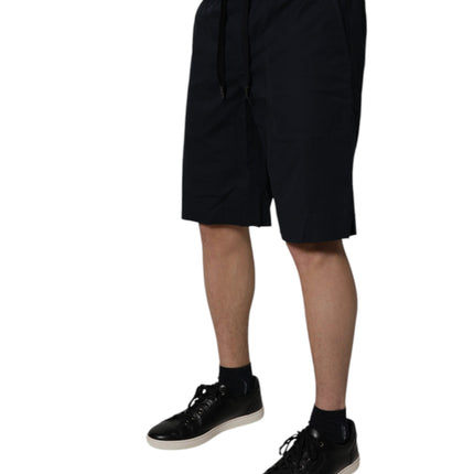 Dolce & Gabbana Black Cotton Sweatshorts Men Bermuda Shorts