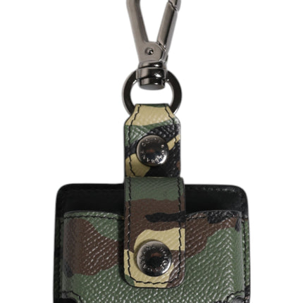 Dolce & Gabbana Multicolor Camouflage Leather Airpods Case
