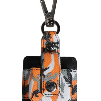 Dolce & Gabbana Multicolor Camouflage Leather Airpods Case