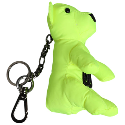 Dolce & Gabbana Green Bear Embroidered Logo Keychain Clasp Keyring