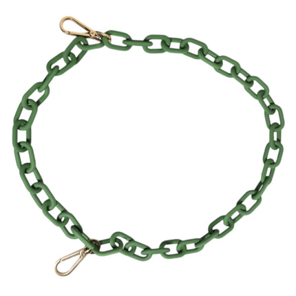 Dolce & Gabbana Green Plexy Acrylic Chunky Gold Hardware Wallet Chain