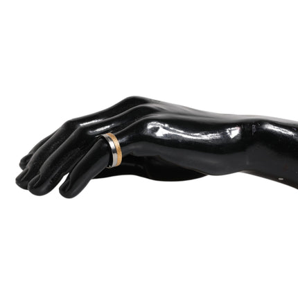 Dolce & Gabbana Gold Silver Tone Real Brass DG Logo Ring