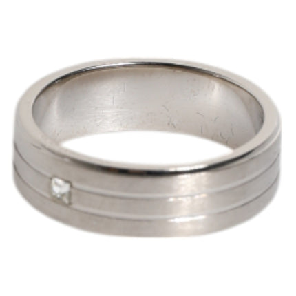 Dolce & Gabbana Silver Tone Brass Clear Crystal DG Logo Ring