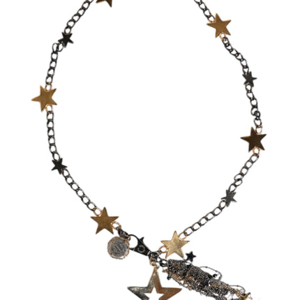 Dolce & Gabbana Silver Gold Brass Embellished Waist Chain Belt