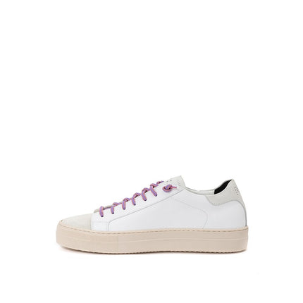 P448 White Leather Low Top Sneakers