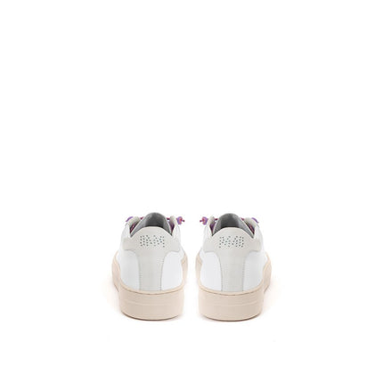 P448 White Leather Low Top Sneakers