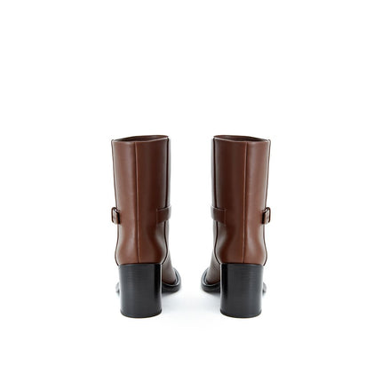 Burberry Brown Leather Ankle Boots