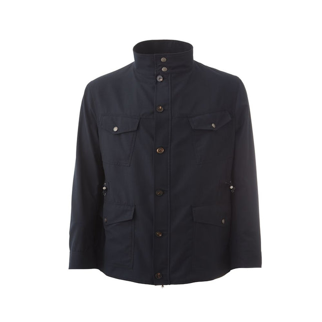 Lardini Blue Wool Coat