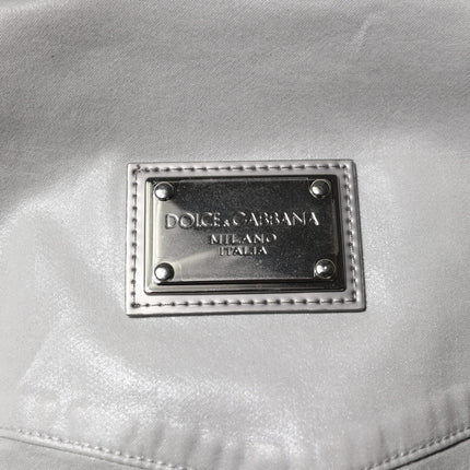 Dolce & Gabbana Metallic Gray Cotton Button Down Shirt