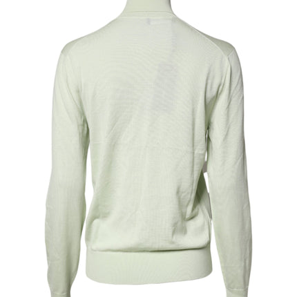 Dolce & Gabbana Light Green Wool Turtleneck Pullover Sweater