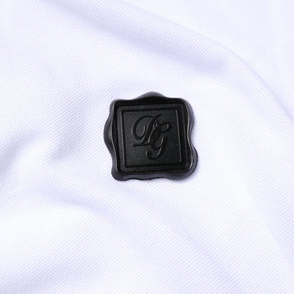 Dolce & Gabbana White Cotton Logo Collared Polo T-shirt