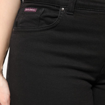 Dolce & Gabbana Black Cotton Mid Waisted Skinny Denim Jeans