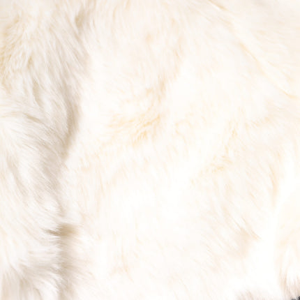 Dolce & Gabbana White Faux Fur High Waisted Hot Pants Short