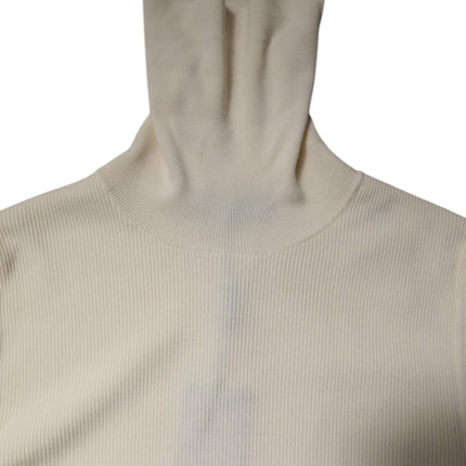 Dolce & Gabbana Cream Long Sleeves Turtleneck Slim Sweater