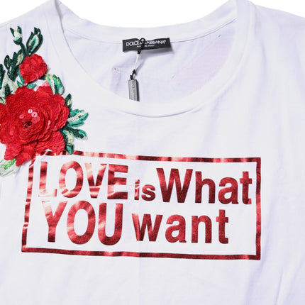 Dolce & Gabbana White Floral Graphic Print Sleeveless Tank Top