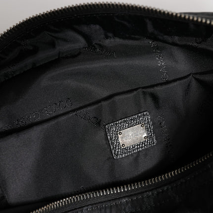 Dolce & Gabbana Black Gray Leopard DG Logo Belt Waist Fanny Pack Bag