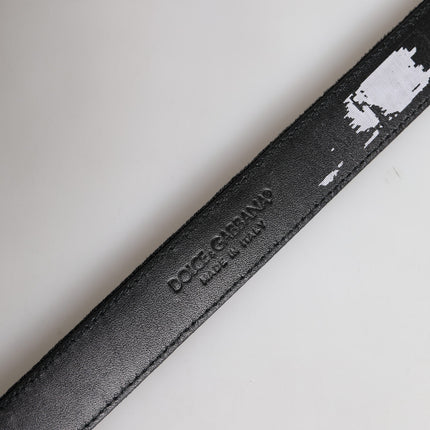 Dolce & Gabbana Black Leather Metal Buckle Classic Belt