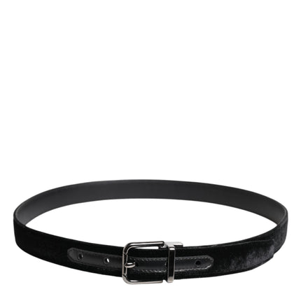 Dolce & Gabbana Black Leather Metal Buckle Classic Belt