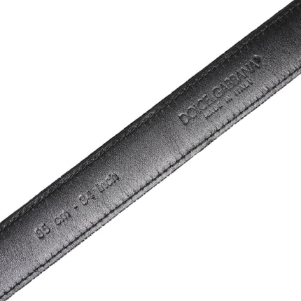 Dolce & Gabbana Black Leather Metal Buckle Classic Belt