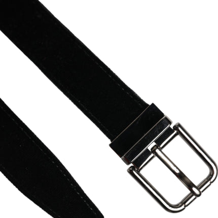 Dolce & Gabbana Black Leather Metal Buckle Classic Belt