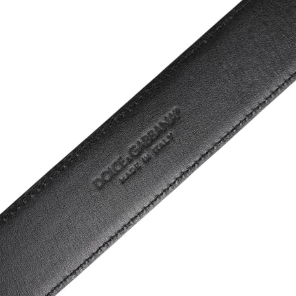 Dolce & Gabbana Black Leather Metal Buckle Classic Belt