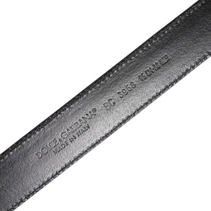 Dolce & Gabbana Black Brown Leather Classic Metal Buckle Belt