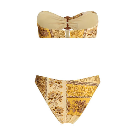 Zimmermann Yellow Lycra Bikini