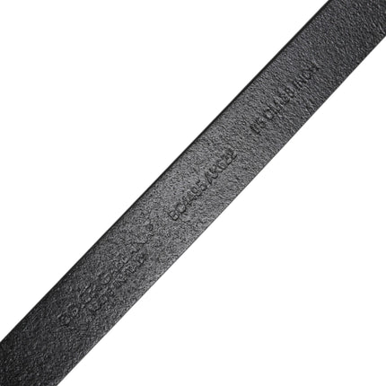 Dolce & Gabbana Black Calfskin Classic Metal Logo Buckle Belt