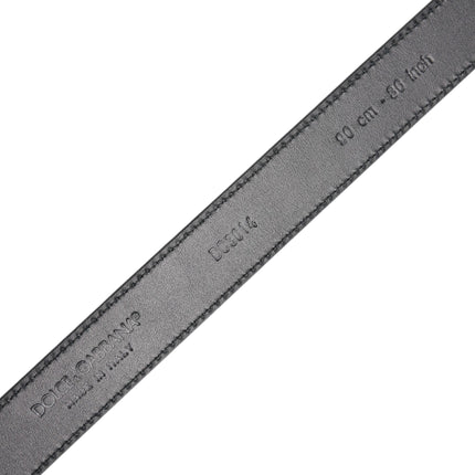 Dolce & Gabbana Black Calf Leather Classic Metal Buckle Belt