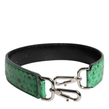 Dolce & Gabbana Black Green Exotic Leather Bag Shoulder Strap