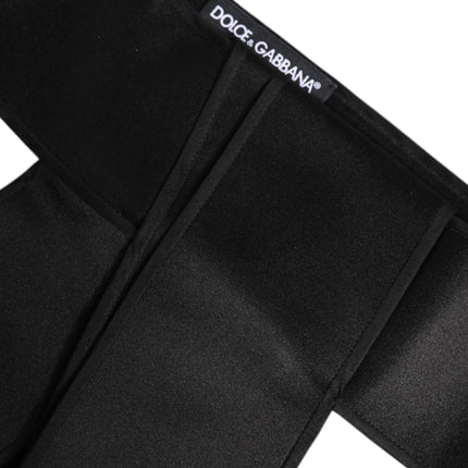 Dolce & Gabbana Black Satin Wide Waist Belt