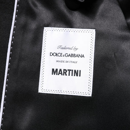 Dolce & Gabbana Black Single Breasted Men Coat MARTINI Blazer