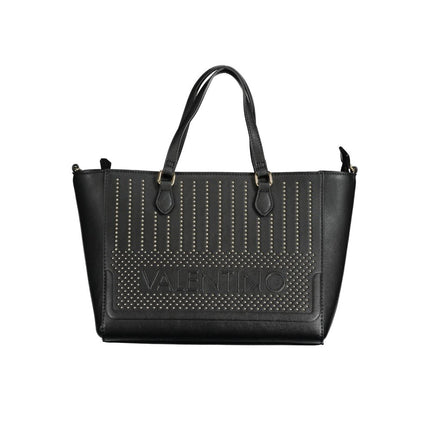 Mario Valentino Nero Polyurethane Women's Bag with Adjustable Shoulder Strap