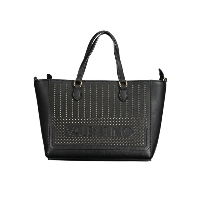 Mario Valentino Nero Polyurethane Women's Bag with Adjustable Shoulder Strap