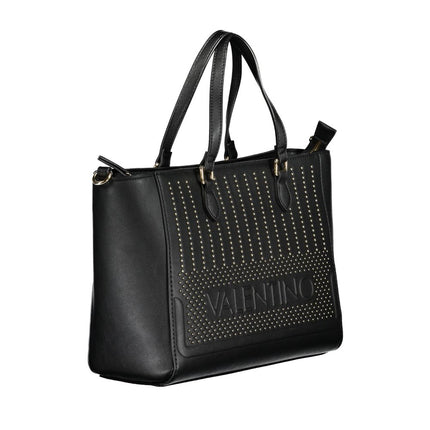 Mario Valentino Nero Polyurethane Women's Bag with Adjustable Shoulder Strap