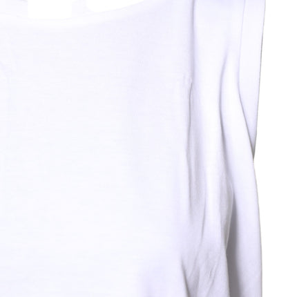 Dolce & Gabbana White Cotton Sleeveless Crew Neck T-shirt