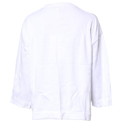 Love Moschino White Graphic Print Cotton Long Sleeves T-shirt