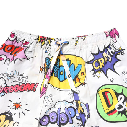 Dolce & Gabbana White Cartoon Print Cotton Men Pajama Set Sleepwear