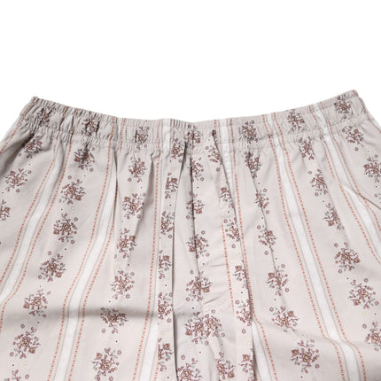 Dolce & Gabbana Beige Floral Print Cotton Men Pajama Set Sleepwear