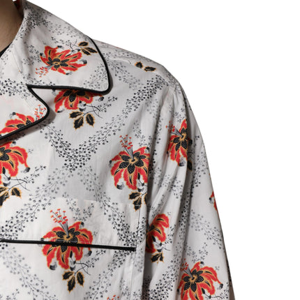 Dolce & Gabbana Multicolor Floral Print Cotton Pajama Set Sleepwear