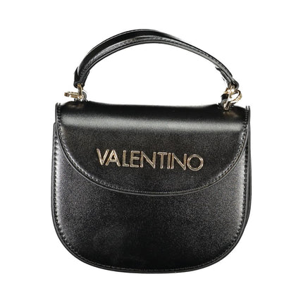 Mario Valentino Nero Polyurethane Women's Bag with Handle and Shoulder Strap