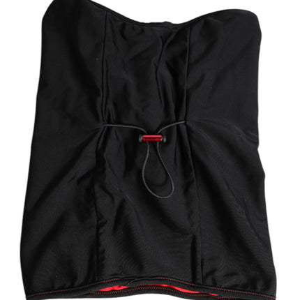 Dolce & Gabbana Black Nylon Knitted Neck Warmer Balaclava Scarf