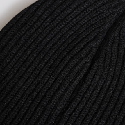 Dolce & Gabbana Black Cashmere Knitted Winter Beanie Hat