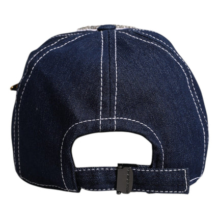 Dolce & Gabbana Blue Crystal Embellishment Baseball Cap