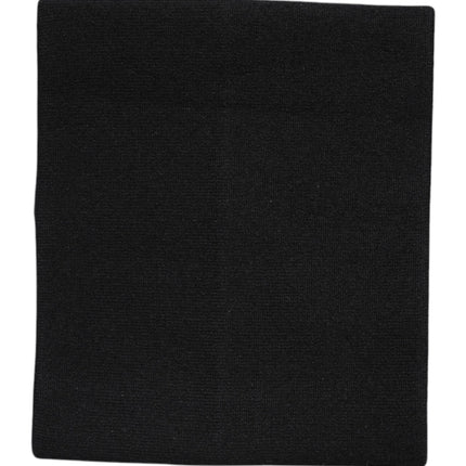 Dolce & Gabbana Black Cashmere Knitted Neck Warmer Foulard Scarf