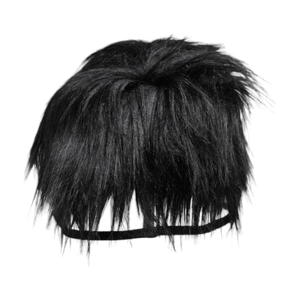 Dolce & Gabbana Black Faux Fur Bucket Hat